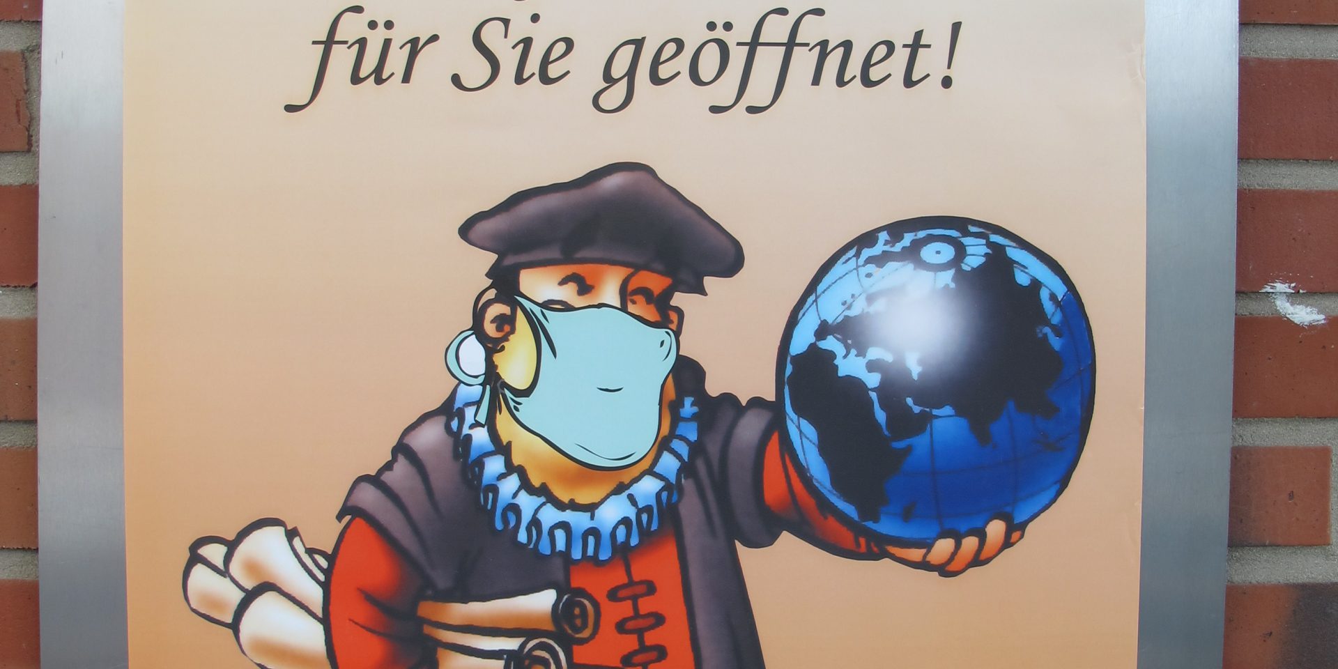 Gerry Mercator mit Mundschutz