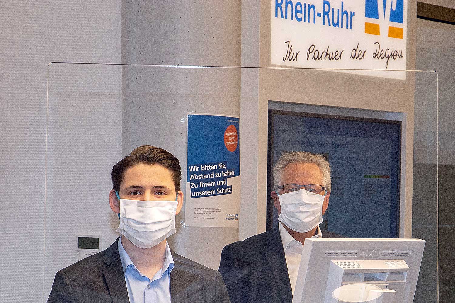 Schutzmasken Volksbank