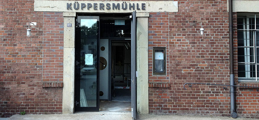 Eingang Restaurant Küppersmühle am Innenhafen
