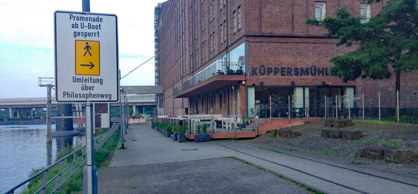 Umleitung Rundgang Hafenbecken