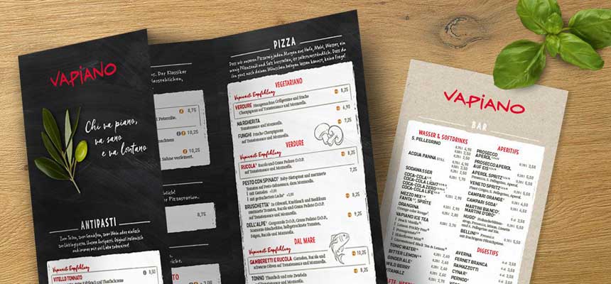 Vapiano Speisekarte