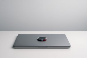 Laptop mit Chip