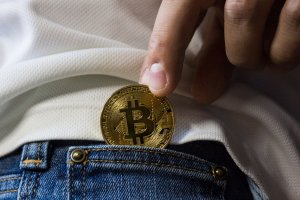 Bitcoin in Hosentasche