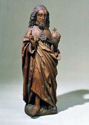 Christusfigur, die zu Mercators Zeit das Chorgestühl der Salvatorkirche schmückte. Foto: KSM 